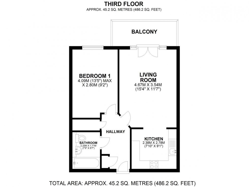 Floorplan for Hatfield, Hertfordshire